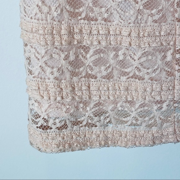 MAUDE strapless dress lace pale pink mini bodycon 6881 - Picture 6 of 9